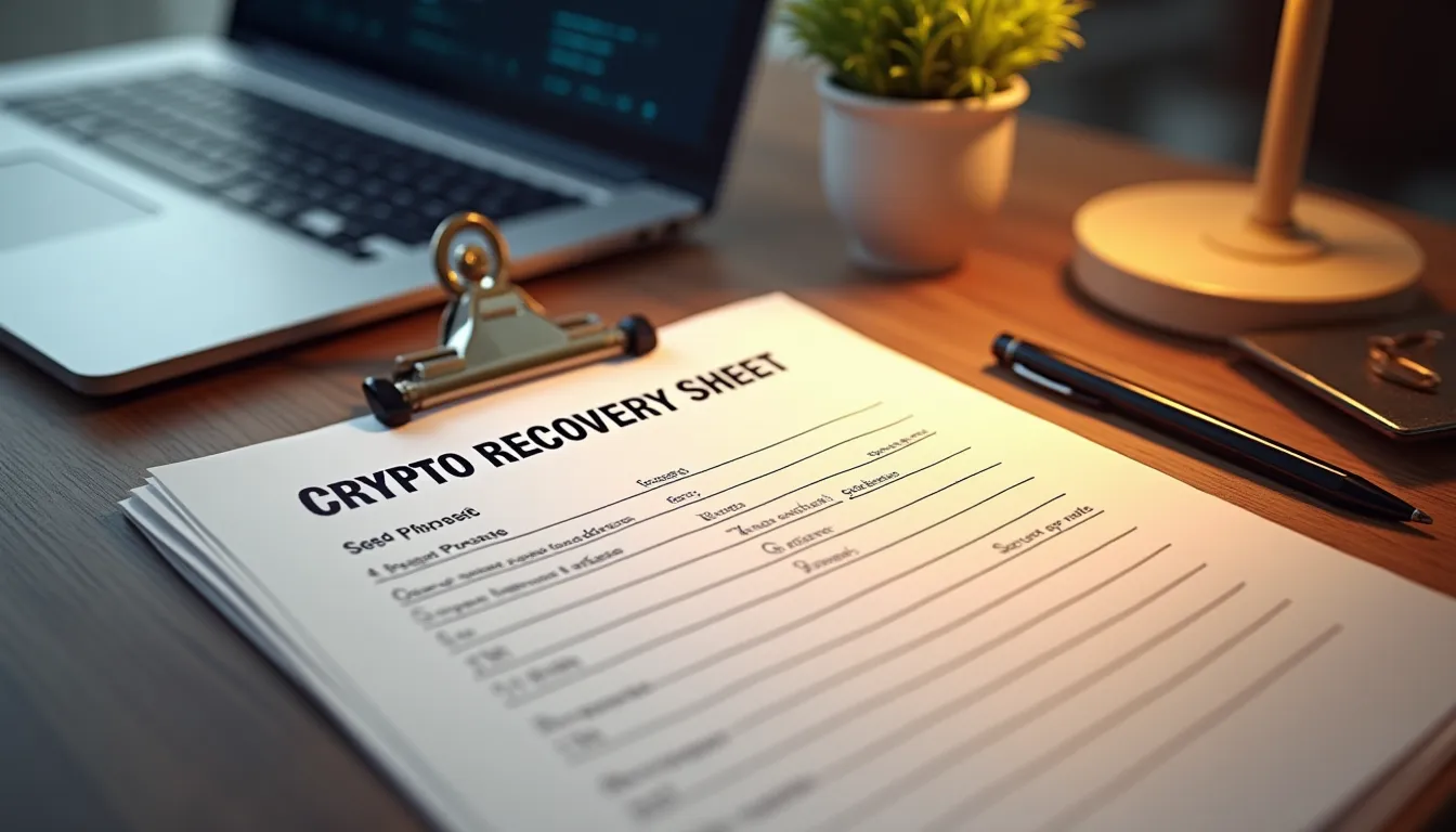 Erstelle dein eigenes Krypto Recovery Sheet (zum Ausdrucken)