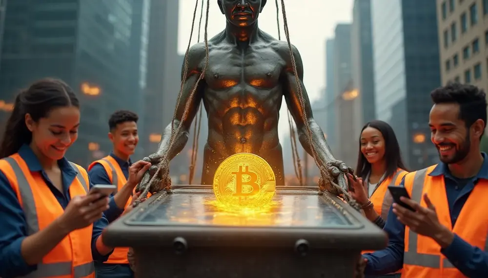 Satoshi-Statue geborgen, PayPal startet Krypto-Zahlungen, Bitcoin-Interesse wächst