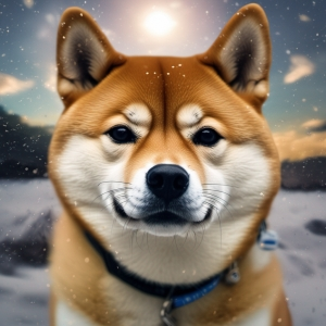 Shiba Inu in „Moon-Stimmung“